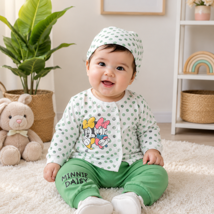 New Born Baby 3-Piece Clothing Set
