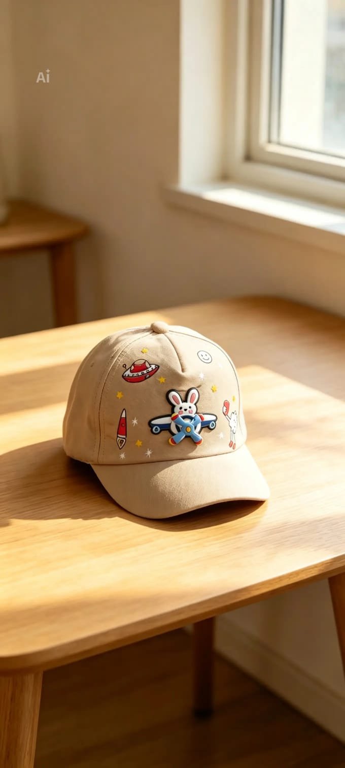 Kids Cartoon Printed Baseball Cap - Image 6