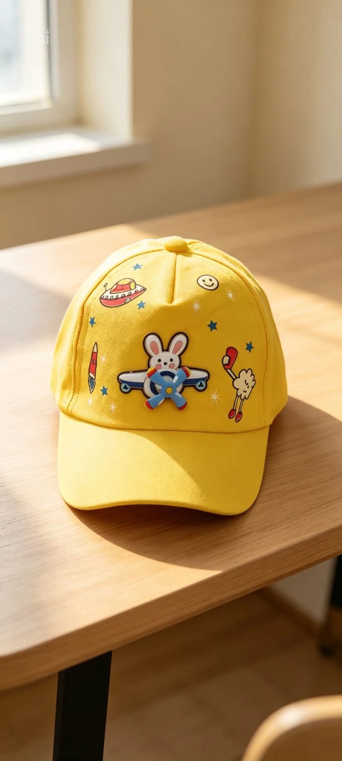 Kids Cartoon Printed Baseball Cap - Image 3
