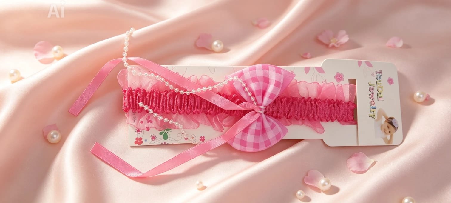 Girls' Premium Ribbon Hair Bow - Image 5