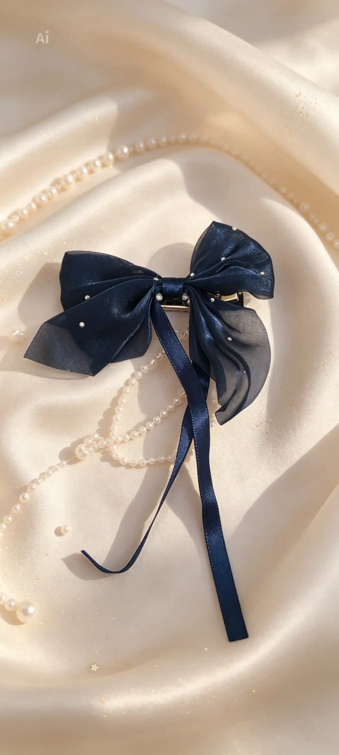 Girls' Premium Ribbon Hair Bow - Image 13